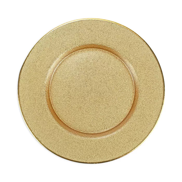 Vietri Metallic Glass Charger Gold