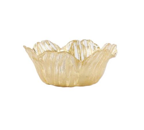 Vietri rufolo glass gold flower small bowl