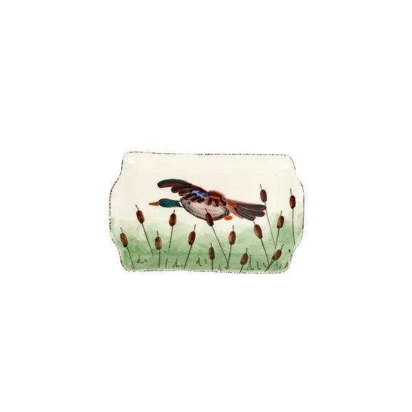 Vietri Wildlife Mallard Rectangular Plate