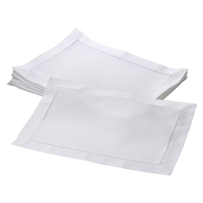 White Hemstitched Placemats