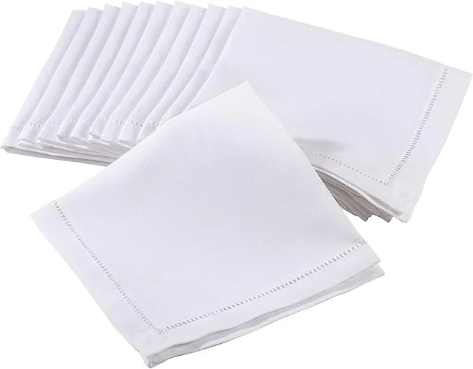 White Single Hem Stitch Napkin